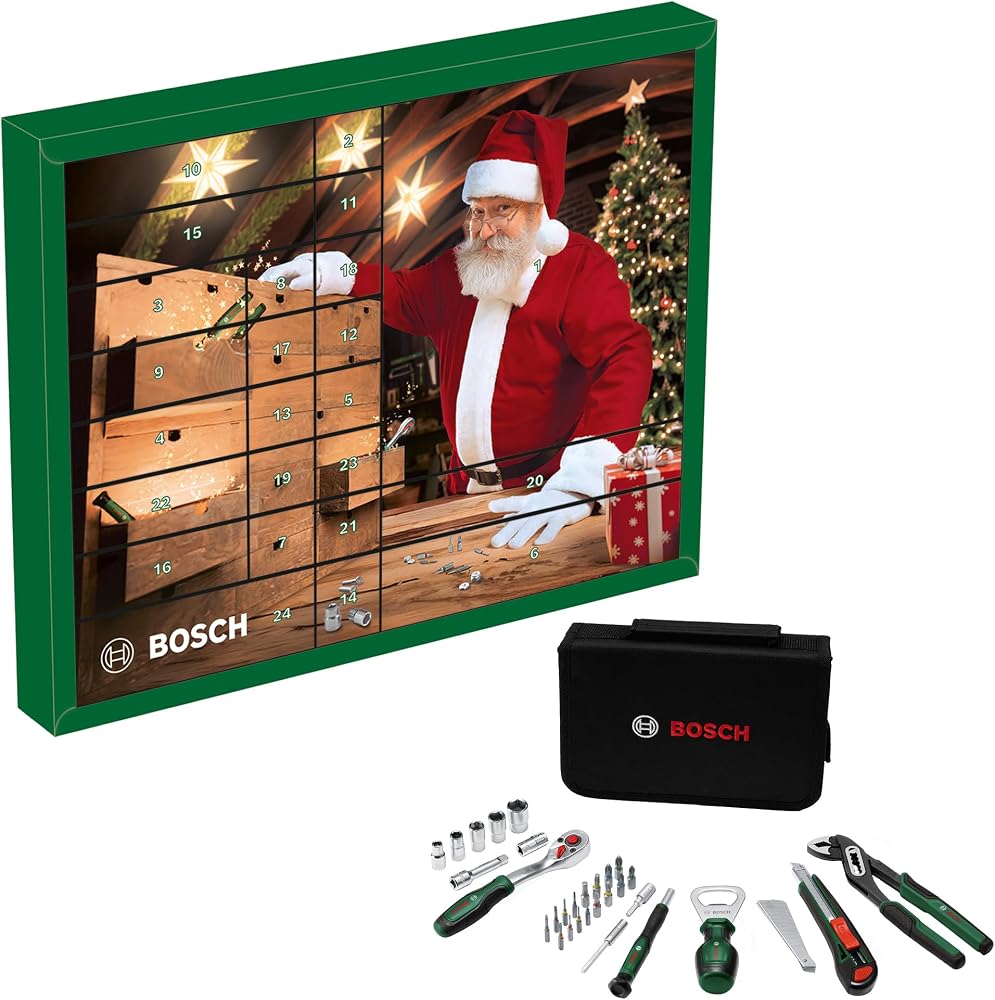 Calendrier de l’Avent outils Bosch 2026, coffret 44 pièces avec sacoche