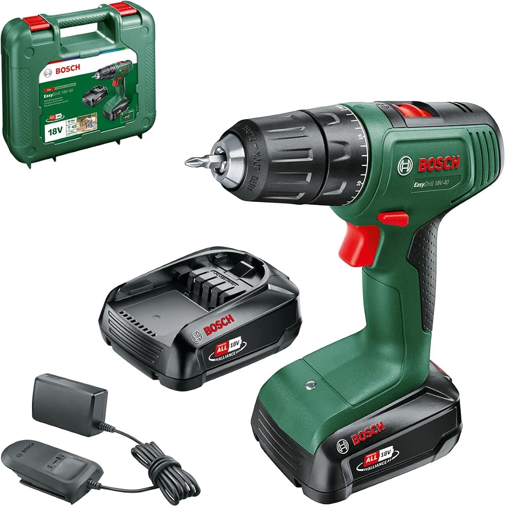 Perceuse-visseuse sans fil Bosch EasyDrill 18V-40 avec 2 batteries