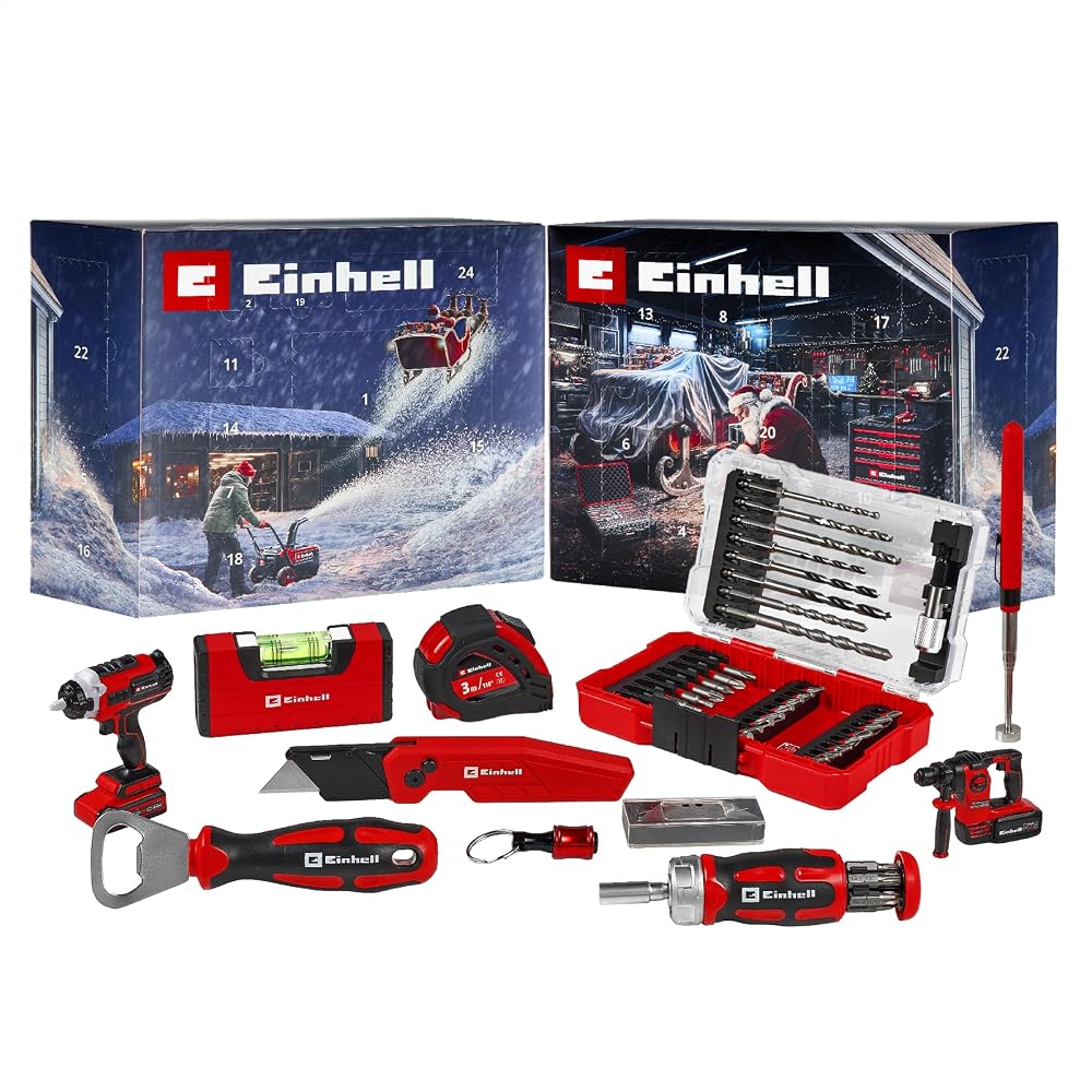 Calendrier de l’Avent outils Einhell 2026, 48 pièces, ouverture à 360°