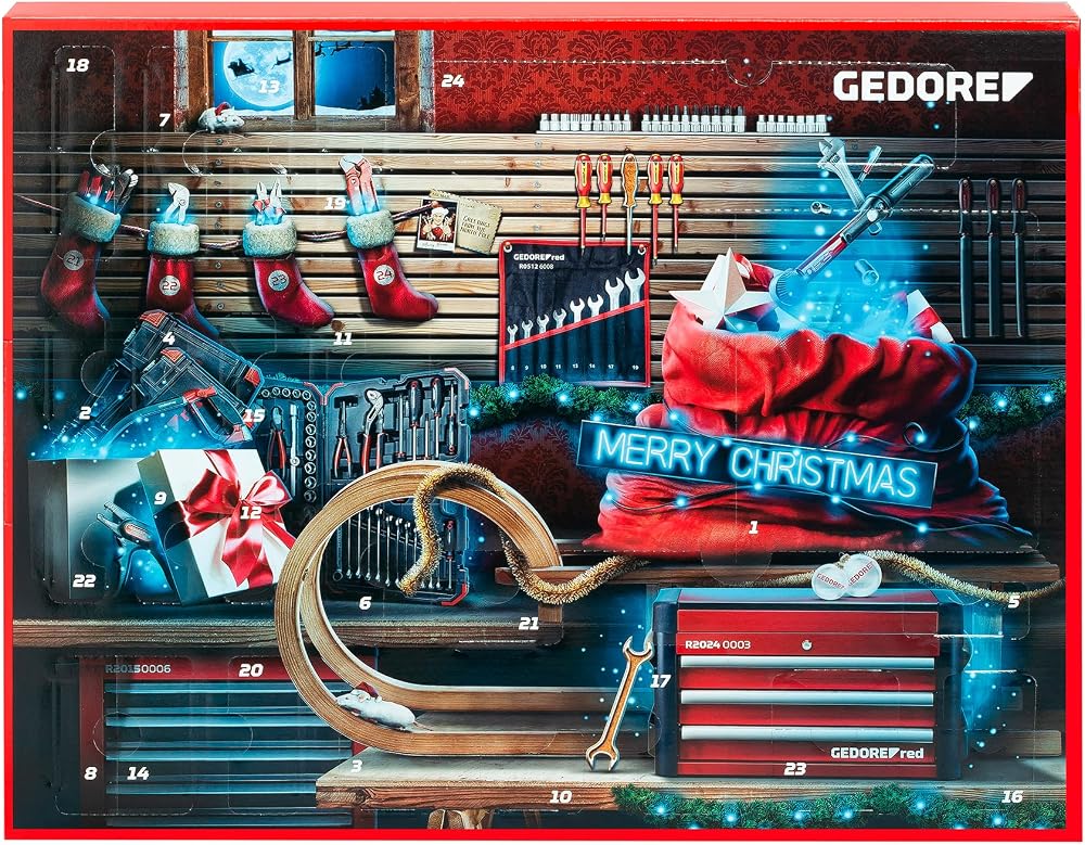 Calendrier de l’Avent outils GEDORE rouge 44 pièces