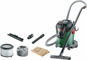 Aspirateur eau et poussières Bosch AdvancedVac 20 avec prise pour outil électroportatif
