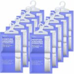 Sachets absorbeurs d’humidité suspendus CLEVAST pour placard et armoire, lot de 10 × 230 g