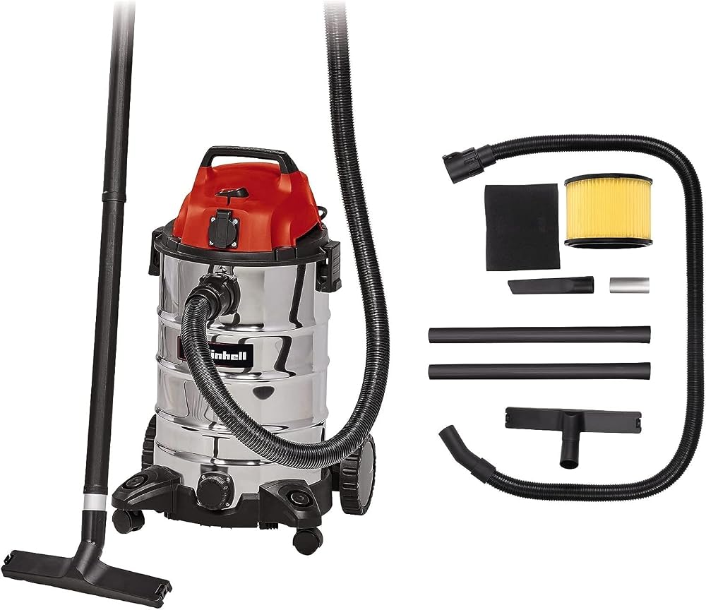 Aspirateur eau et poussières Einhell TC-VC 1930 SA cuve inox 30 L